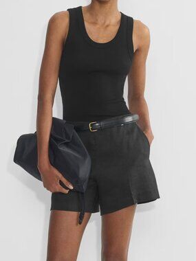NWOT Babaton Aritzia Black High-Waist Tailored Shorts | Size 00